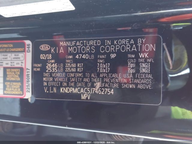 2018 KIA SPORTAGE KNDPMCAC5J7462754 Photo 8