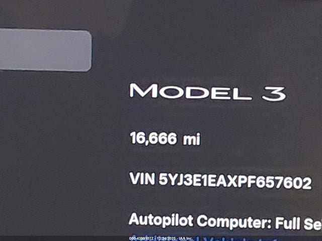 Tesla Model 3 Rear-wheel Drive 2023 5YJ3E1EAXPF657602 Image 15