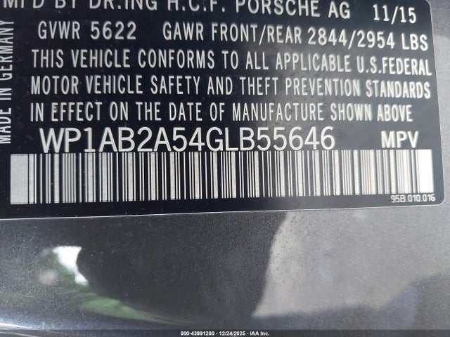 2016 PORSCHE MACAN WP1AB2A54GLB55646 Photo 8