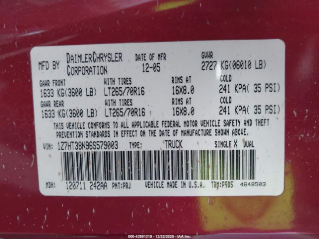 2006 MITSUBISHI RAIDER 1Z7HT38N96S579003 Photo 8