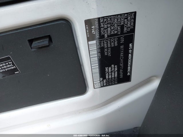 2023 Mercedes-benz Sprinter 2500 High Roof 4-cyl Diesel მანქანა იყიდება აუქციონზე, vin: W1Y4KCHY3PT146999, აუქციონის ნომერი: 43991502
