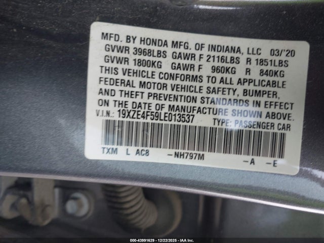19XZE4F59LE013537 Honda INSIGHT EX