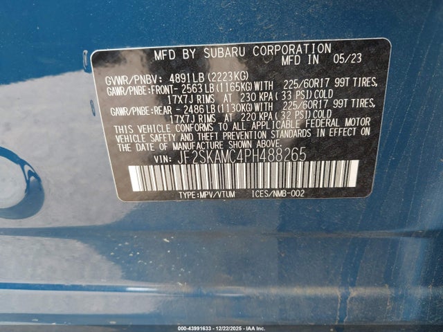 Subaru Forester Wilderness 2023 JF2SKAMC4PH488265 Image 9