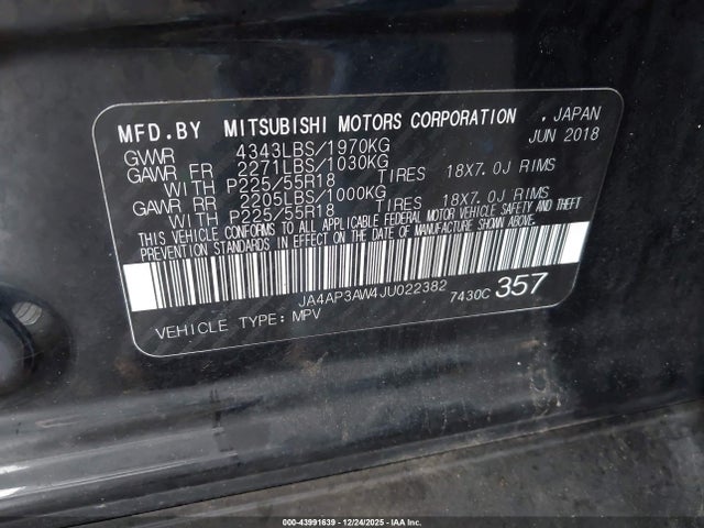 2018 MITSUBISHI OUTLANDER SPORT JA4AP3AW4JU022382 Photo 8