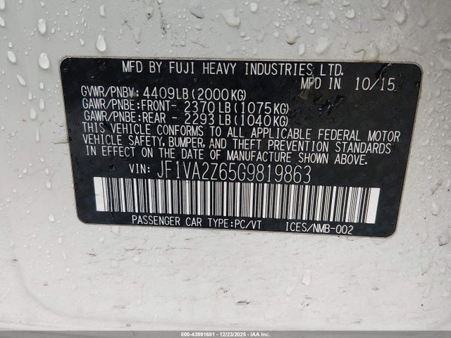 2016 SUBARU WRX STI JF1VA2Z65G9819863 Photo 8