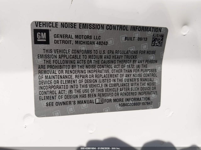 1GB4CZC80EF157647 Chevrolet Silverado 3500hd Chassis Work Truck