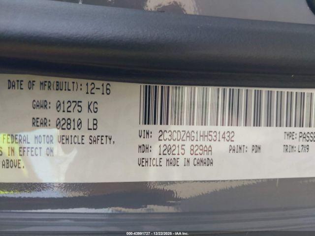 2017 DODGE CHALLENGER 2C3CDZAG1HH531432 Photo 8