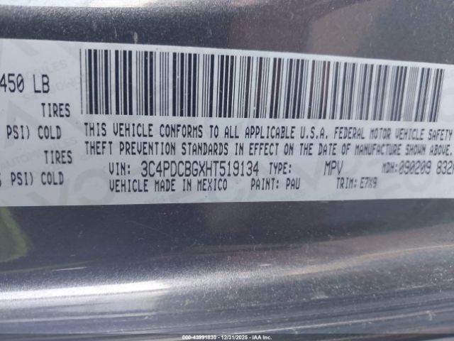 2017 DODGE JOURNEY 3C4PDCBGXHT519134 Photo 8