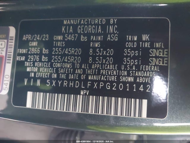 KIA Sorento X-line Ex 2023 5XYRHDLFXPG201142 Image 9