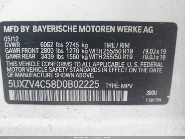 2013 BMW X5 5UXZV4C58D0B02225 Photo 8