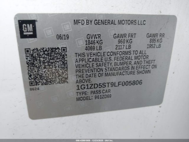 2020 CHEVROLET MALIBU 1G1ZD5ST9LF005806 Photo 8