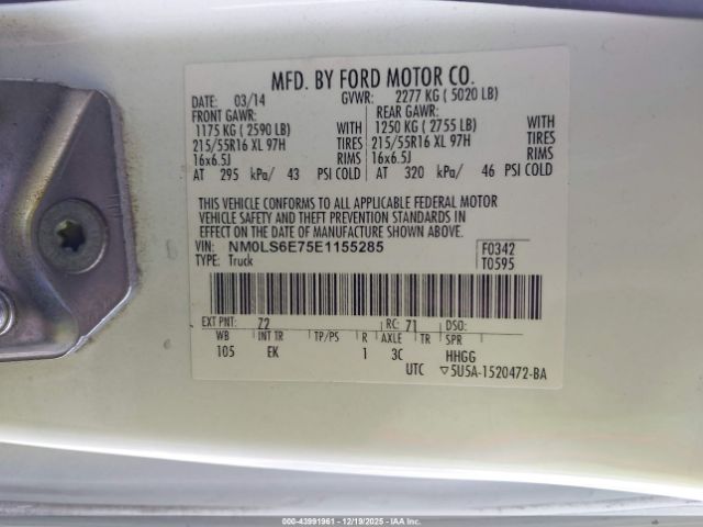 2014 FORD TRANSIT CONNECT NM0LS6E75E1155285 Photo 8