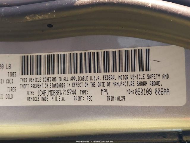 2015 JEEP CHEROKEE 1C4PJMDB8FW719744 Photo 8