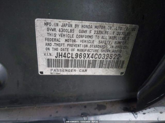 2004 ACURA TSX JH4CL969X4C032522 Photo 8