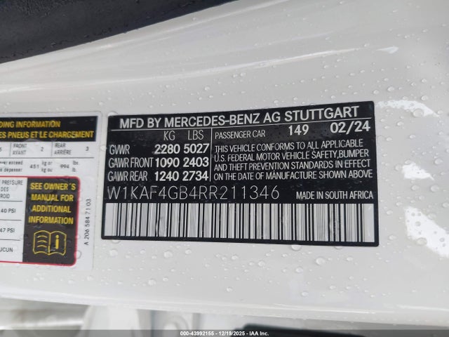Mercedes-Benz C 300 2024 W1KAF4GB4RR211346 Image 9