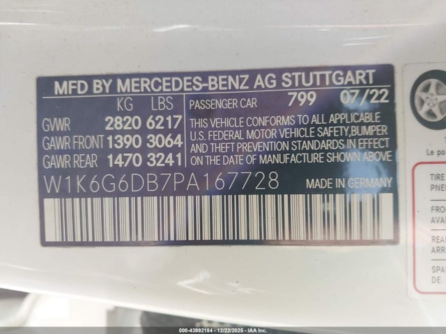 W1K6G6DB7PA167728 Mercedes-Benz S 500 4matic