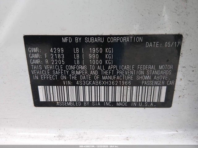 4S3GKAB6XH3621966 Subaru Impreza 2.0i Premium