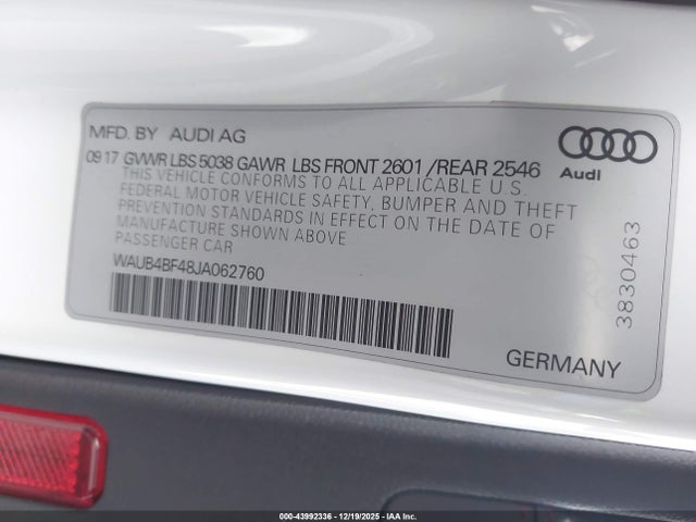 2018 AUDI S4 WAUB4BF48JA062760 Photo 8