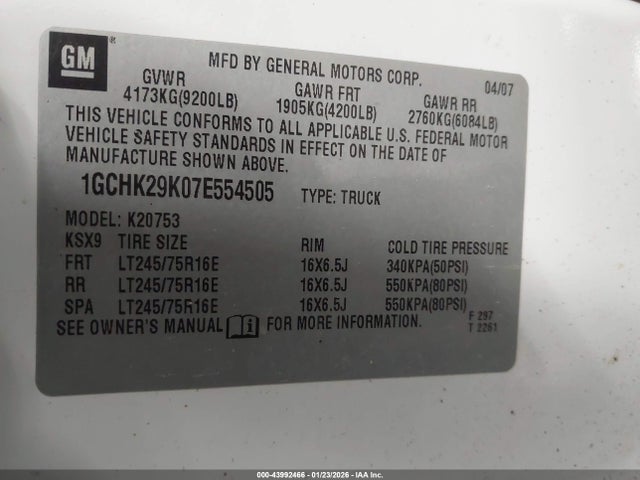 2007 CHEVROLET SILVERADO 2500HD 1GCHK29K07E554505 Photo 8