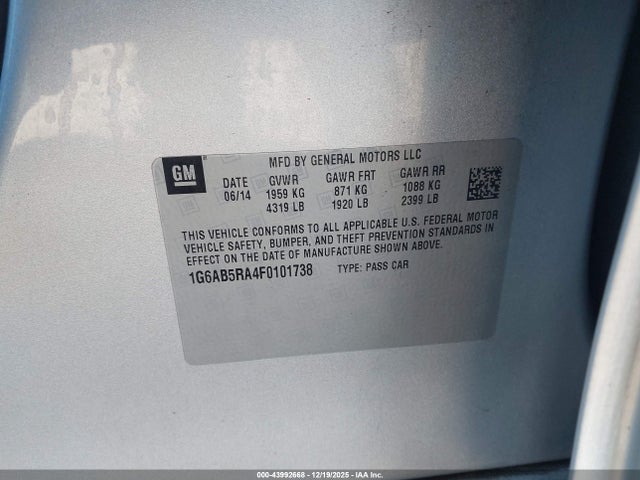 2015 CADILLAC ATS 1G6AB5RA4F0101738 Photo 8