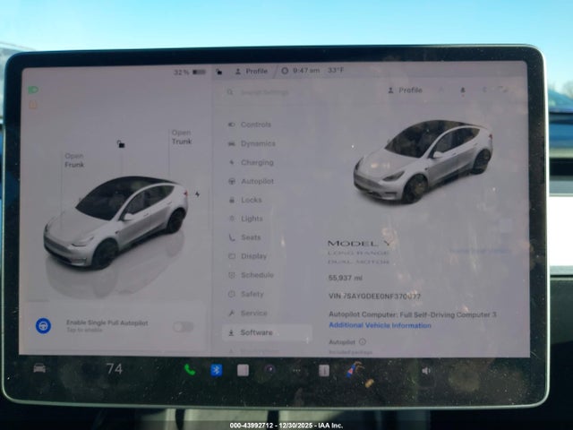 2022 TESLA MODEL Y 7SAYGDEE0NF370077 Photo 6