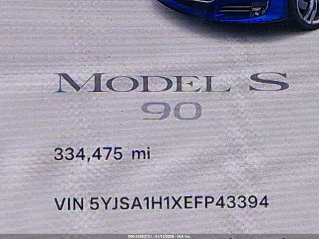 2014 TESLA MODEL S 5YJSA1H1XEFP43394 Photo 6
