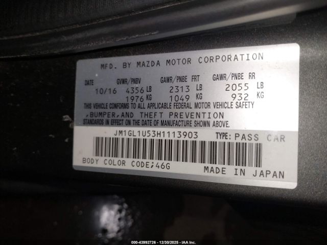 2017 MAZDA MAZDA6 JM1GL1U53H1113903 Photo 8