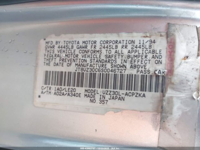 1995 LEXUS SC JT8UZ30C6S0046727 Photo 8