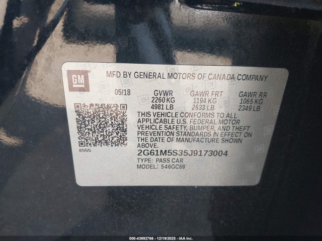 2018 CADILLAC XTS 2G61M5S35J9173004 Photo 8