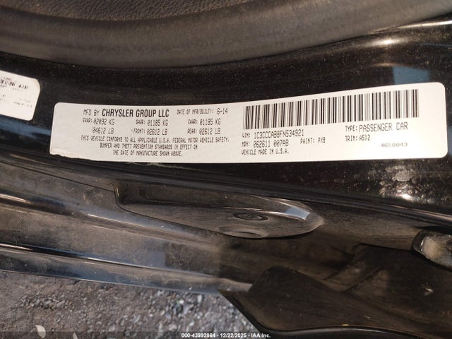 2015 Chrysler 200 Limited მანქანა იყიდება აუქციონზე, vin: 1C3CCCAB8FN534921, აუქციონის ნომერი: 43992864