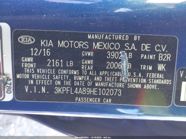 2017 KIA FORTE 3KPFL4A89HE102073 Photo 8