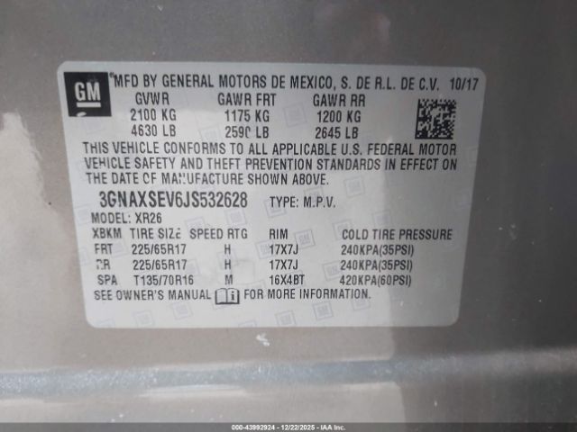 2018 CHEVROLET EQUINOX 3GNAXSEV6JS532628 Photo 8