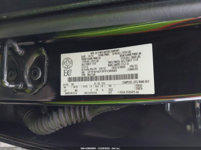 2015 FORD F-150 1FTFW1EFXFFC95920 Photo 8