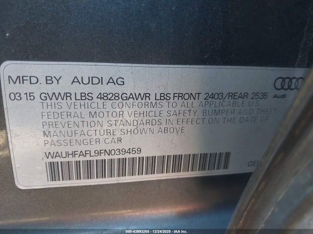 2015 AUDI A4 WAUHFAFL9FN039459 Photo 8