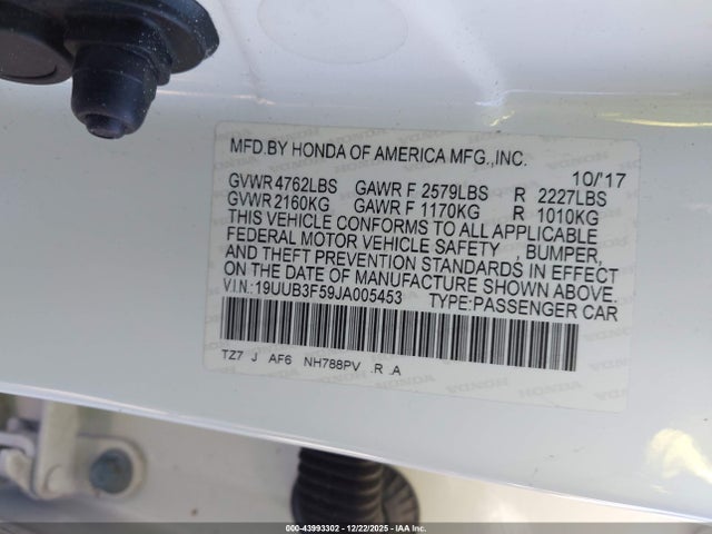 Aukcja sprzedaży 2018 Acura Tlx Tech Pkg, vin: 19UUB3F59JA005453, numer aukcji: 43993302