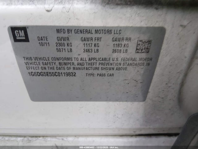 2012 CADILLAC CTS 1G6DG5E55C0119832 Photo 8