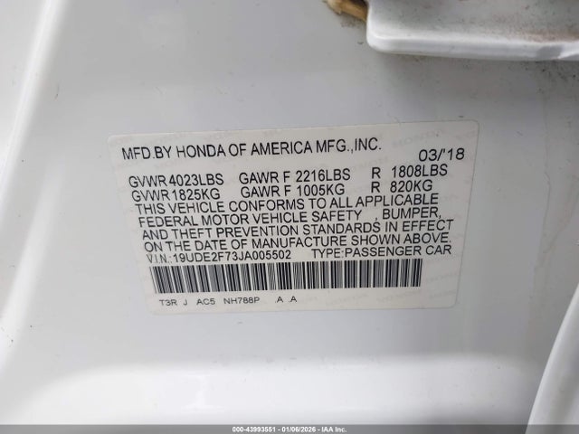 Aukcja sprzedaży 2018 Acura Ilx Premium Package/technology Plus Package, vin: 19UDE2F73JA005502, numer aukcji: 43993551