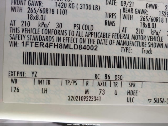 2021 FORD RANGER 1FTER4FH8MLD84002 Photo 8