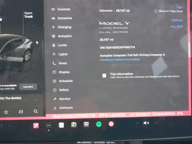 2023 TESLA MODEL Y 7SAYGDEEXPF692714 Photo 6