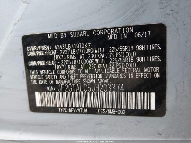 2018 SUBARU CROSSTREK JF2GTALC5JH203374 Photo 8