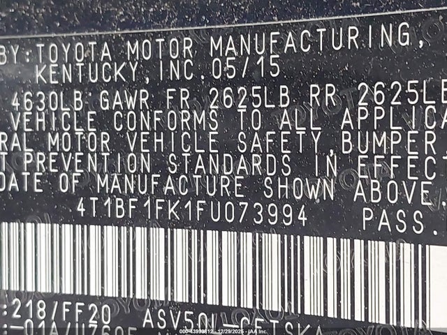 4T1BF1FK1FU073994 Toyota CAMRY SE