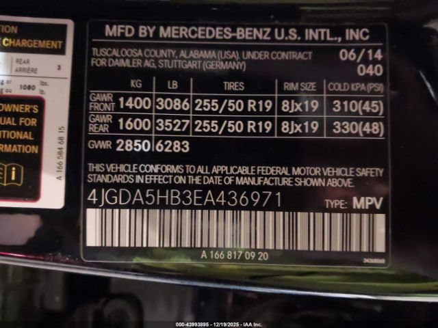 2014 MERCEDES-BENZ ML 350 4JGDA5HB3EA436971 Photo 8