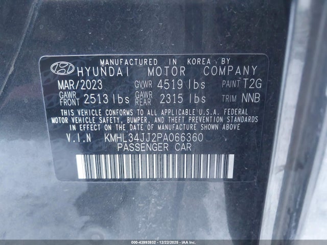 2023 HYUNDAI SONATA HYBRID KMHL34JJ2PA066360 Photo 8