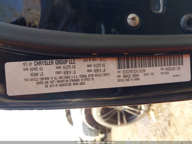 2012 Dodge Challenger R/t მანქანა იყიდება აუქციონზე, vin: 2C3CDYBT3CH110150, აუქციონის ნომერი: 43994056