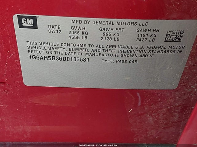 2013 CADILLAC ATS 1G6AH5R36D0105531 Photo 8