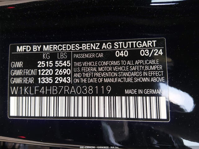 2024 MERCEDES-BENZ E 350 W1KLF4HB7RA038119 Photo 8