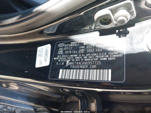 Hyundai Accent Value Edition 2017 KMHCT4AEXHU357725 Image 9