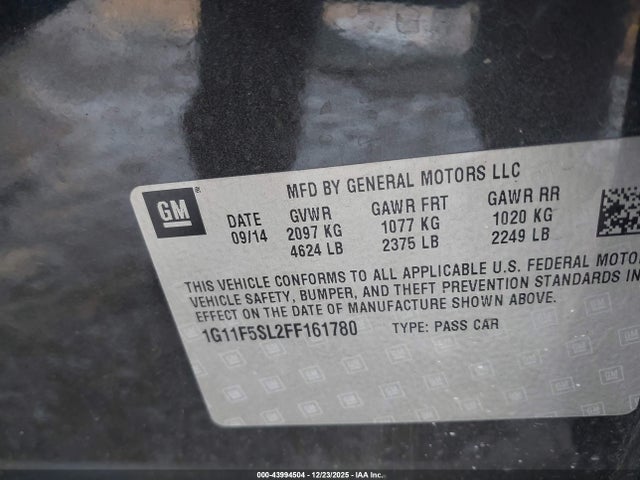 2015 CHEVROLET MALIBU 1G11F5SL2FF161780 Photo 8