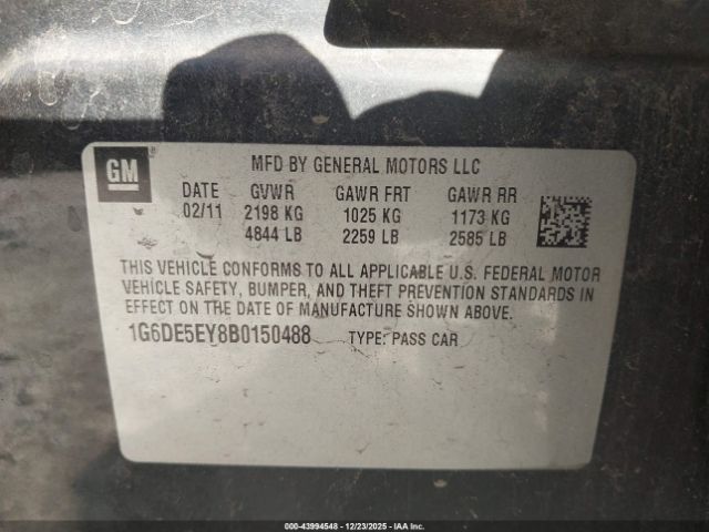 2011 CADILLAC CTS 1G6DE5EY8B0150488 Photo 8