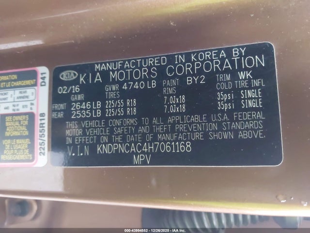 2017 KIA SPORTAGE KNDPNCAC4H7061168 Photo 8